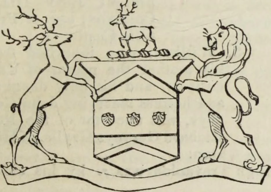 An illustration from A genealogical and heraldic history of the commoners of Great Britain and Ireland enjoying territorial possessions or high official rank, but uninvested with heritable honours, 1836, leaf 281