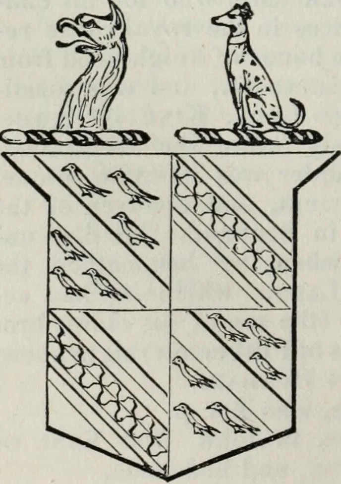 An illustration from A genealogical and heraldic history of the commoners of Great Britain and Ireland enjoying territorial possessions or high official rank, but uninvested with heritable honours, 1836, leaf 316