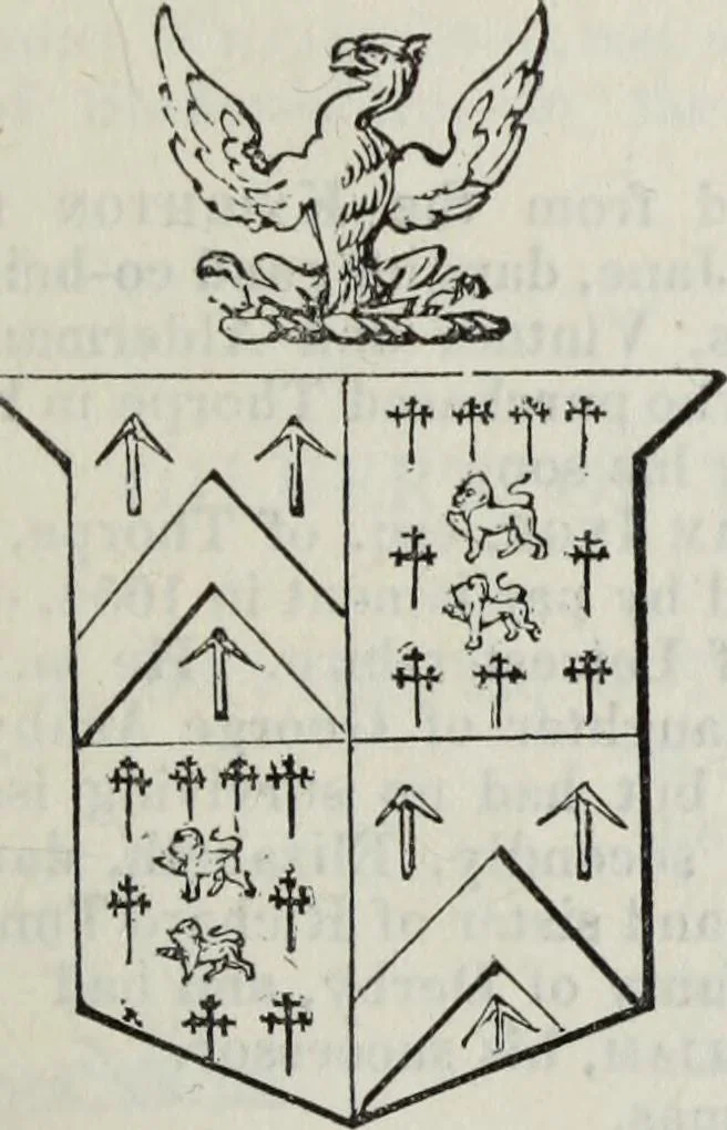 An illustration from A genealogical and heraldic history of the commoners of Great Britain and Ireland enjoying territorial possessions or high official rank, but uninvested with heritable honours, 1836, leaf 347