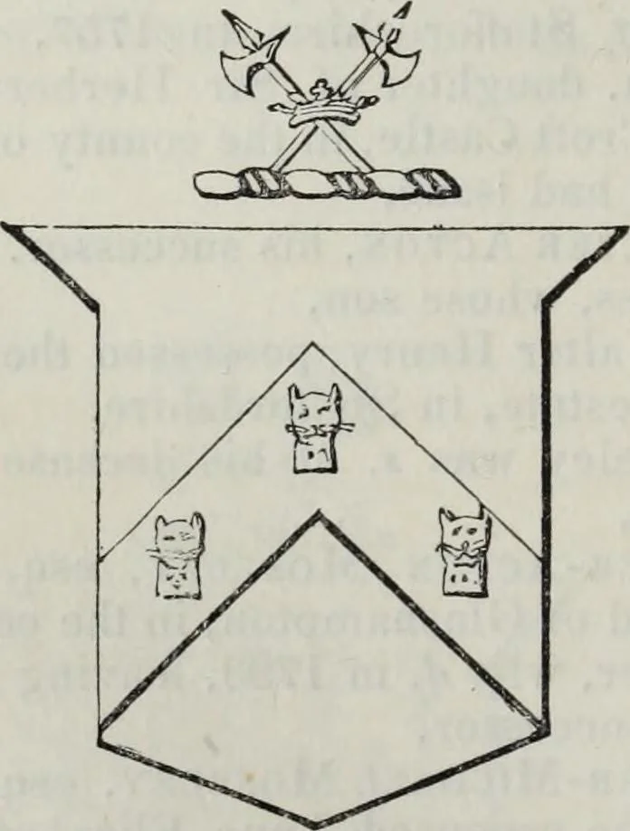 An illustration from A genealogical and heraldic history of the commoners of Great Britain and Ireland enjoying territorial possessions or high official rank, but uninvested with heritable honours, 1836, leaf 348