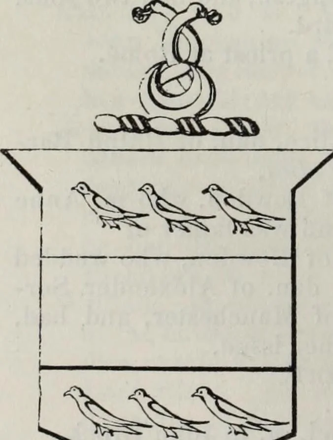 An illustration from A genealogical and heraldic history of the commoners of Great Britain and Ireland enjoying territorial possessions or high official rank, but uninvested with heritable honours, 1836, leaf 380