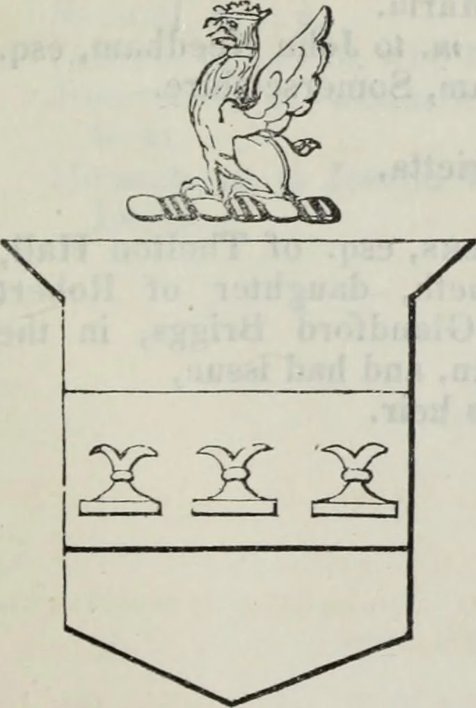 An illustration from A genealogical and heraldic history of the commoners of Great Britain and Ireland enjoying territorial possessions or high official rank, but uninvested with heritable honours, 1836, leaf 407