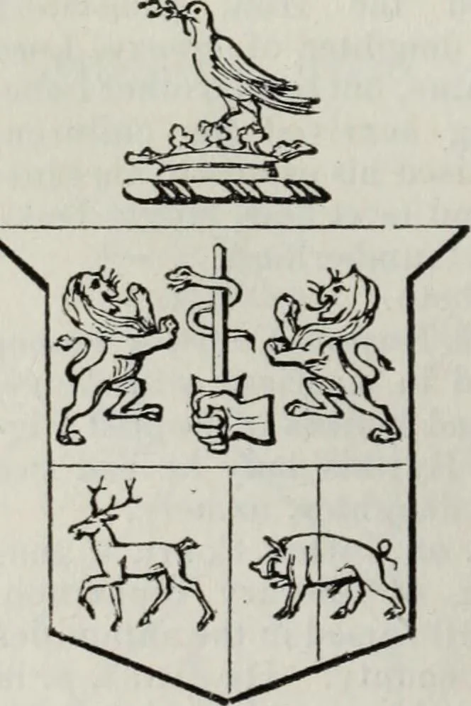 An illustration from A genealogical and heraldic history of the commoners of Great Britain and Ireland enjoying territorial possessions or high official rank, but uninvested with heritable honours, 1836, leaf 436
