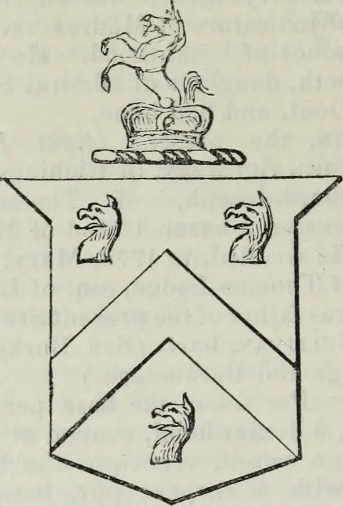 An illustration from A genealogical and heraldic history of the commoners of Great Britain and Ireland enjoying territorial possessions or high official rank, but uninvested with heritable honours, 1836, leaf 438