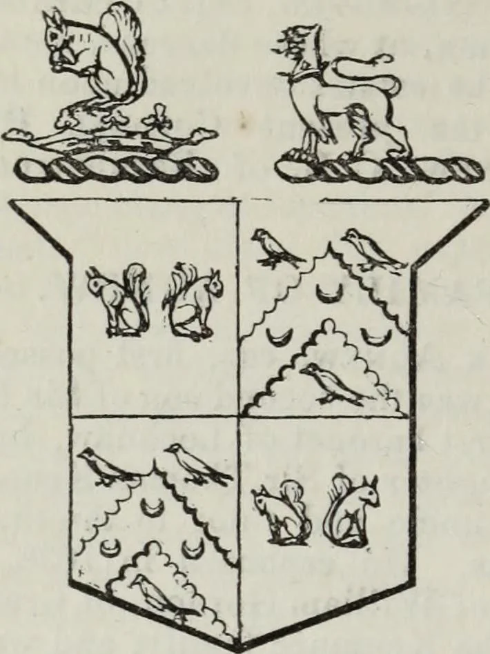 An illustration from A genealogical and heraldic history of the commoners of Great Britain and Ireland enjoying territorial possessions or high official rank, but uninvested with heritable honours, 1836, leaf 466