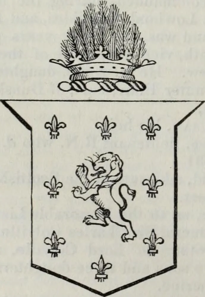 An illustration from A genealogical and heraldic history of the commoners of Great Britain and Ireland enjoying territorial possessions or high official rank, but uninvested with heritable honours, 1836, leaf 484
