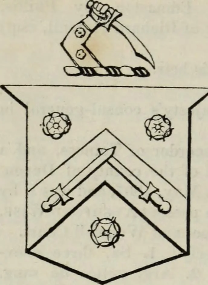 An illustration from A genealogical and heraldic history of the commoners of Great Britain and Ireland enjoying territorial possessions or high official rank, but uninvested with heritable honours, 1836, leaf 50