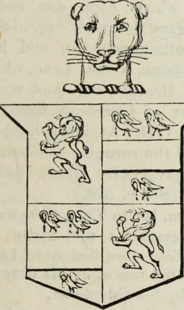 An illustration from A genealogical and heraldic history of the commoners of Great Britain and Ireland enjoying territorial possessions or high official rank, but uninvested with heritable honours, 1836, leaf 55