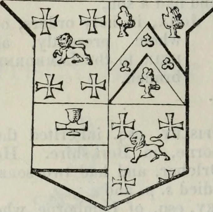 An illustration from A genealogical and heraldic history of the commoners of Great Britain and Ireland enjoying territorial possessions or high official rank, but uninvested with heritable honours, 1836, leaf 566