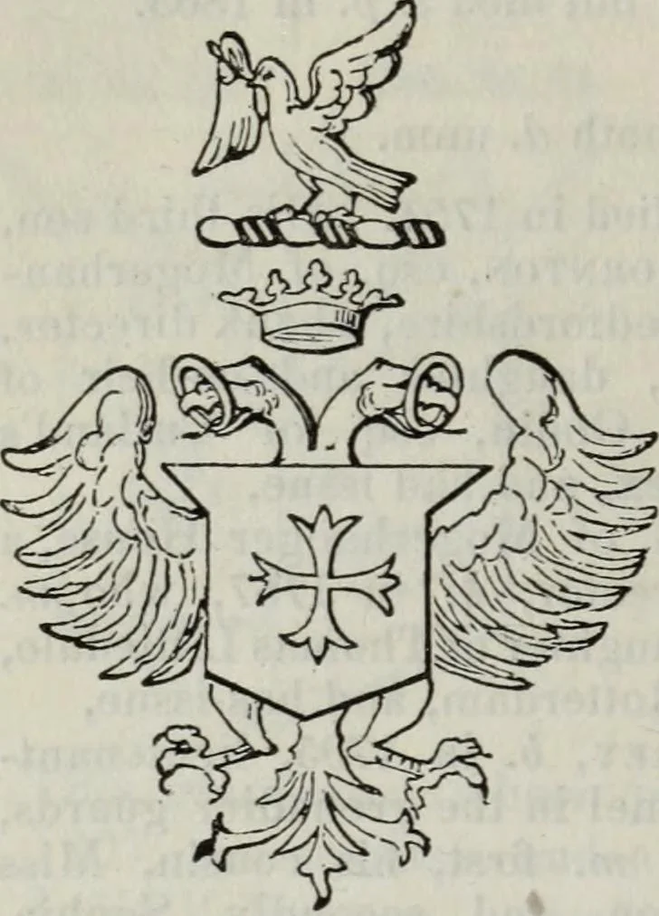 An illustration from A genealogical and heraldic history of the commoners of Great Britain and Ireland enjoying territorial possessions or high official rank, but uninvested with heritable honours, 1836, leaf 568