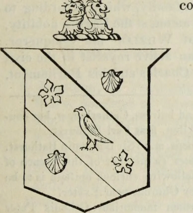 An illustration from A genealogical and heraldic history of the commoners of Great Britain and Ireland enjoying territorial possessions or high official rank, but uninvested with heritable honours, 1836, leaf 57