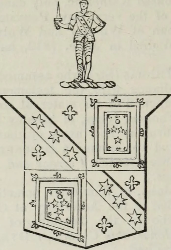 An illustration from A genealogical and heraldic history of the commoners of Great Britain and Ireland enjoying territorial possessions or high official rank, but uninvested with heritable honours, 1836, leaf 614