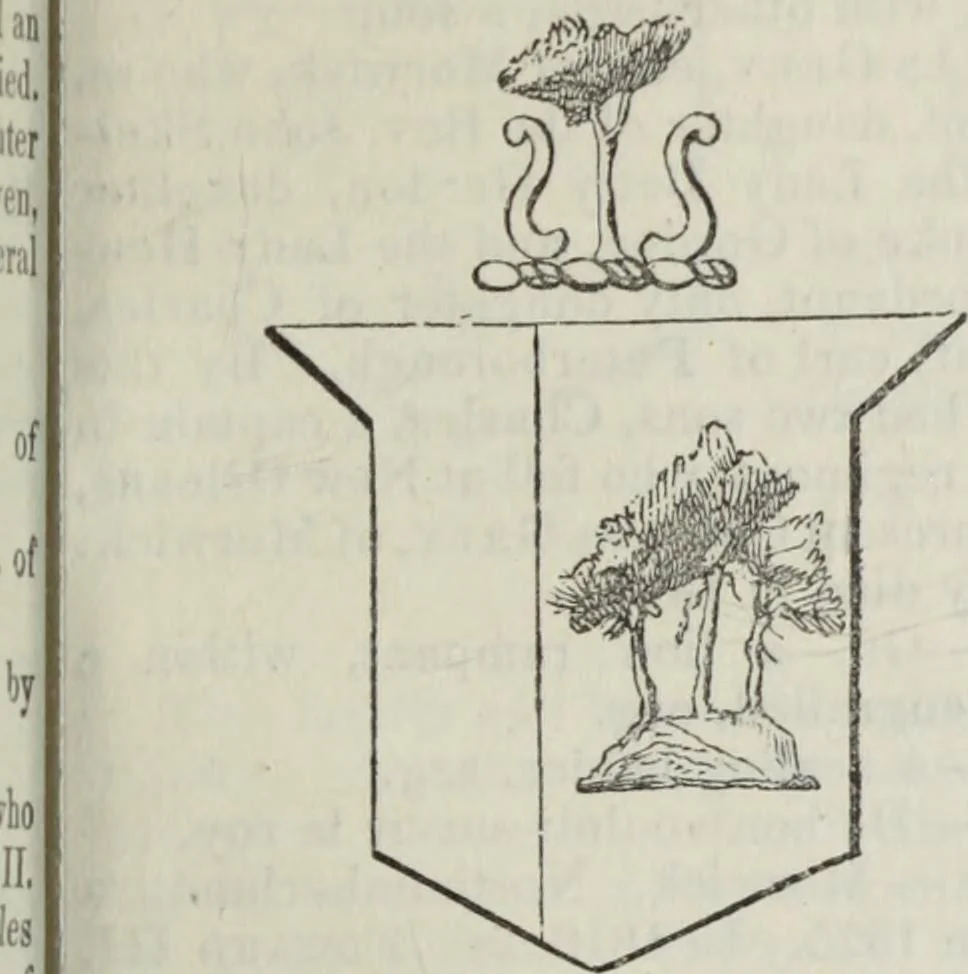 An illustration from A genealogical and heraldic history of the commoners of Great Britain and Ireland enjoying territorial possessions or high official rank, but uninvested with heritable honours, 1836, leaf 635
