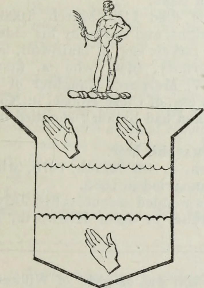 An illustration from A genealogical and heraldic history of the commoners of Great Britain and Ireland enjoying territorial possessions or high official rank, but uninvested with heritable honours, 1836, leaf 649