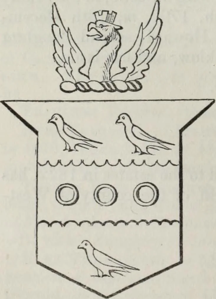An illustration from A genealogical and heraldic history of the commoners of Great Britain and Ireland enjoying territorial possessions or high official rank, but uninvested with heritable honours, 1836, leaf 656