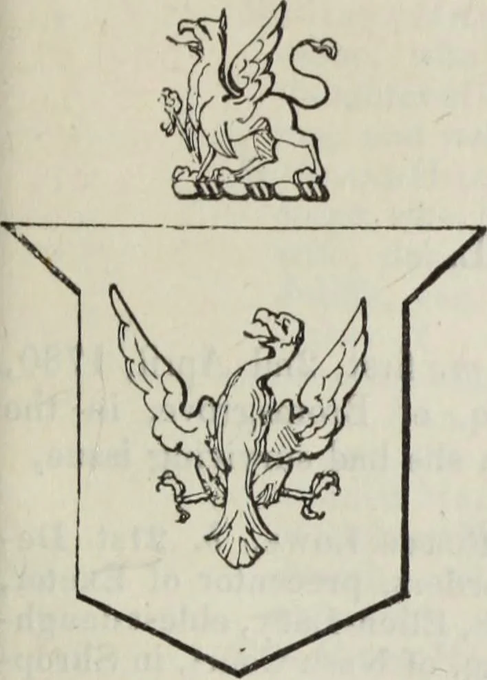 An illustration from A genealogical and heraldic history of the commoners of Great Britain and Ireland enjoying territorial possessions or high official rank, but uninvested with heritable honours, 1836, leaf 679