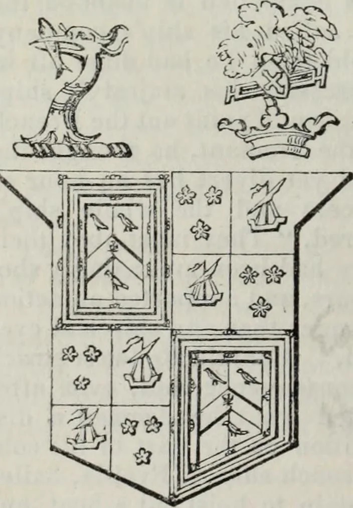An illustration from A genealogical and heraldic history of the commoners of Great Britain and Ireland enjoying territorial possessions or high official rank, but uninvested with heritable honours, 1836, leaf 704