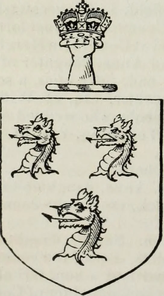 An illustration from A genealogical and heraldic history of the commoners of Great Britain and Ireland enjoying territorial possessions or high official rank, but uninvested with heritable honours, 1836, leaf 102