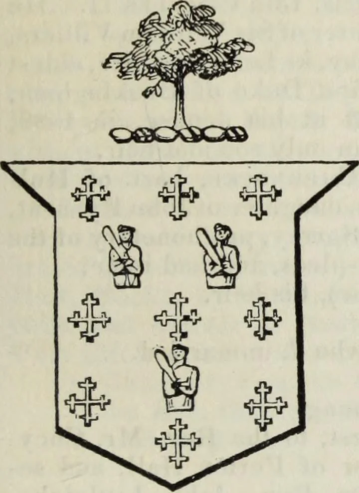 An illustration from A genealogical and heraldic history of the commoners of Great Britain and Ireland enjoying territorial possessions or high official rank, but uninvested with heritable honours, 1836, leaf 129