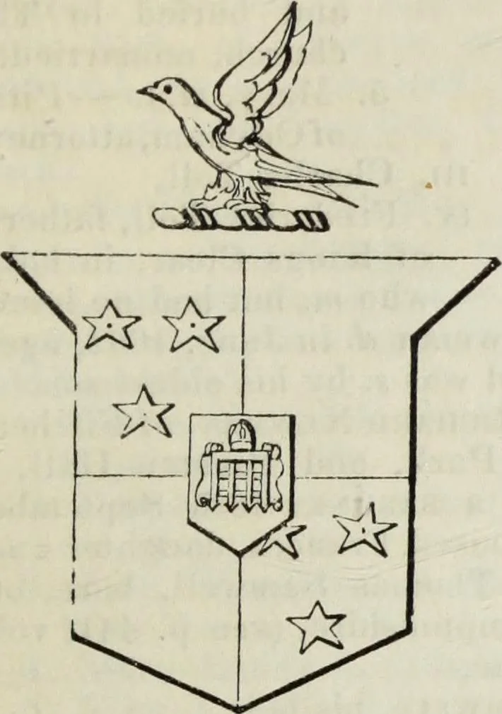 An illustration from A genealogical and heraldic history of the commoners of Great Britain and Ireland enjoying territorial possessions or high official rank, but uninvested with heritable honours, 1836, leaf 137