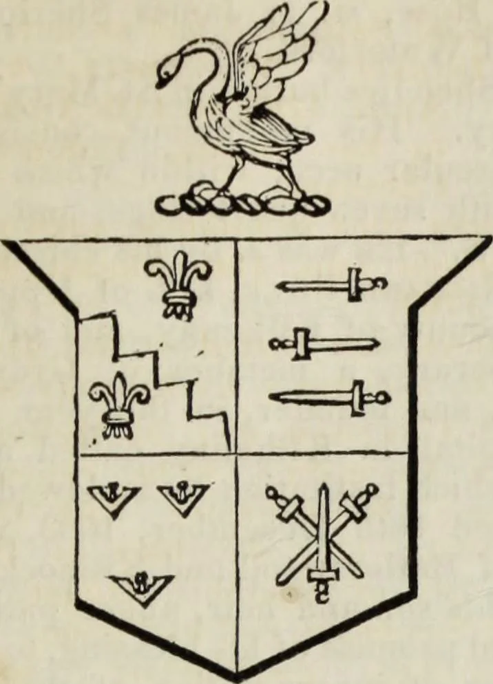 An illustration from A genealogical and heraldic history of the commoners of Great Britain and Ireland enjoying territorial possessions or high official rank, but uninvested with heritable honours, 1836, leaf 147