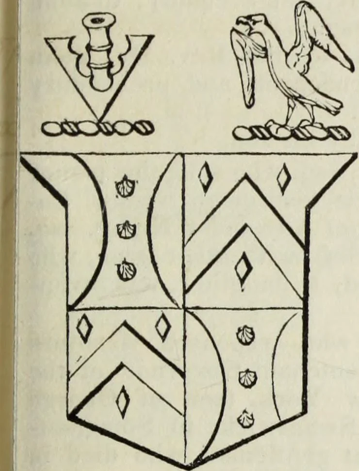 An illustration from A genealogical and heraldic history of the commoners of Great Britain and Ireland enjoying territorial possessions or high official rank, but uninvested with heritable honours, 1836, leaf 215