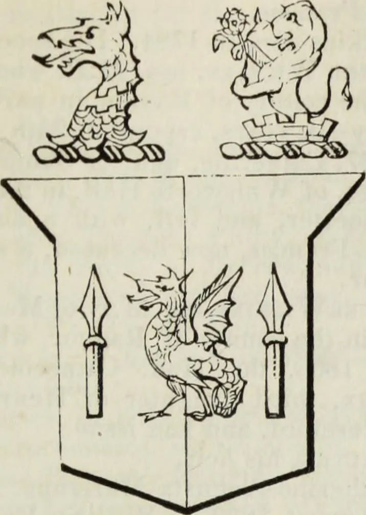 An illustration from A genealogical and heraldic history of the commoners of Great Britain and Ireland enjoying territorial possessions or high official rank, but uninvested with heritable honours, 1836, leaf 243
