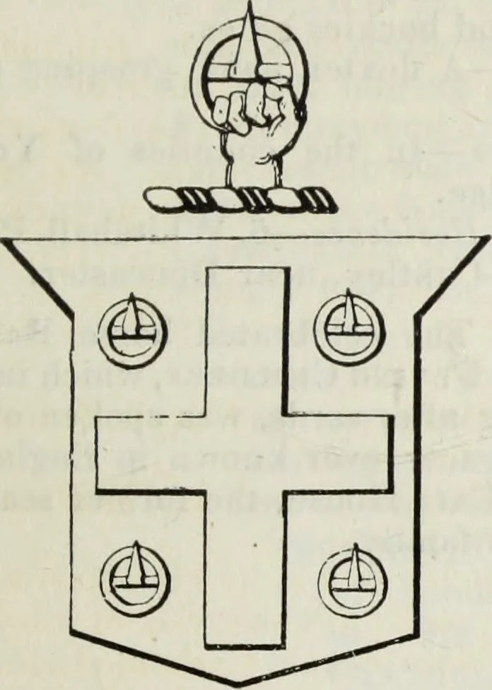 An illustration from A genealogical and heraldic history of the commoners of Great Britain and Ireland enjoying territorial possessions or high official rank, but uninvested with heritable honours, 1836, leaf 255