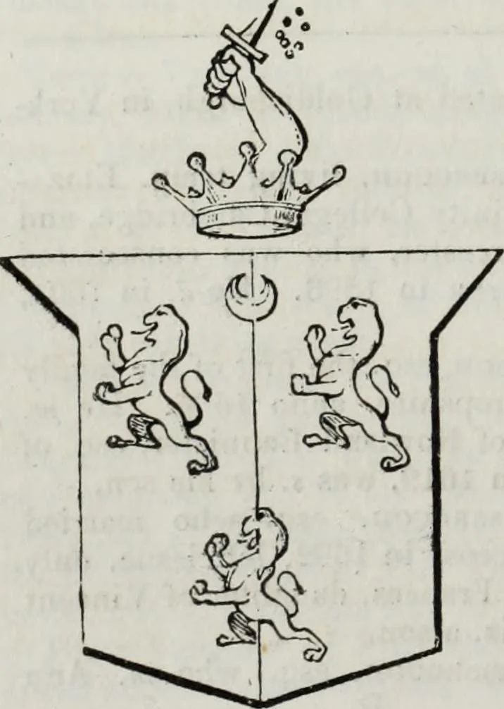 An illustration from A genealogical and heraldic history of the commoners of Great Britain and Ireland enjoying territorial possessions or high official rank, but uninvested with heritable honours, 1836, leaf 268