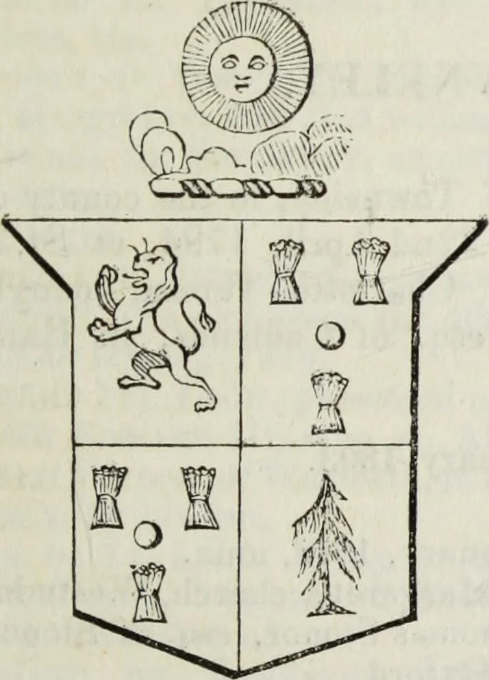 An illustration from A genealogical and heraldic history of the commoners of Great Britain and Ireland enjoying territorial possessions or high official rank, but uninvested with heritable honours, 1836, leaf 287