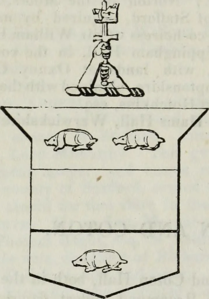 An illustration from A genealogical and heraldic history of the commoners of Great Britain and Ireland enjoying territorial possessions or high official rank, but uninvested with heritable honours, 1836, leaf 308