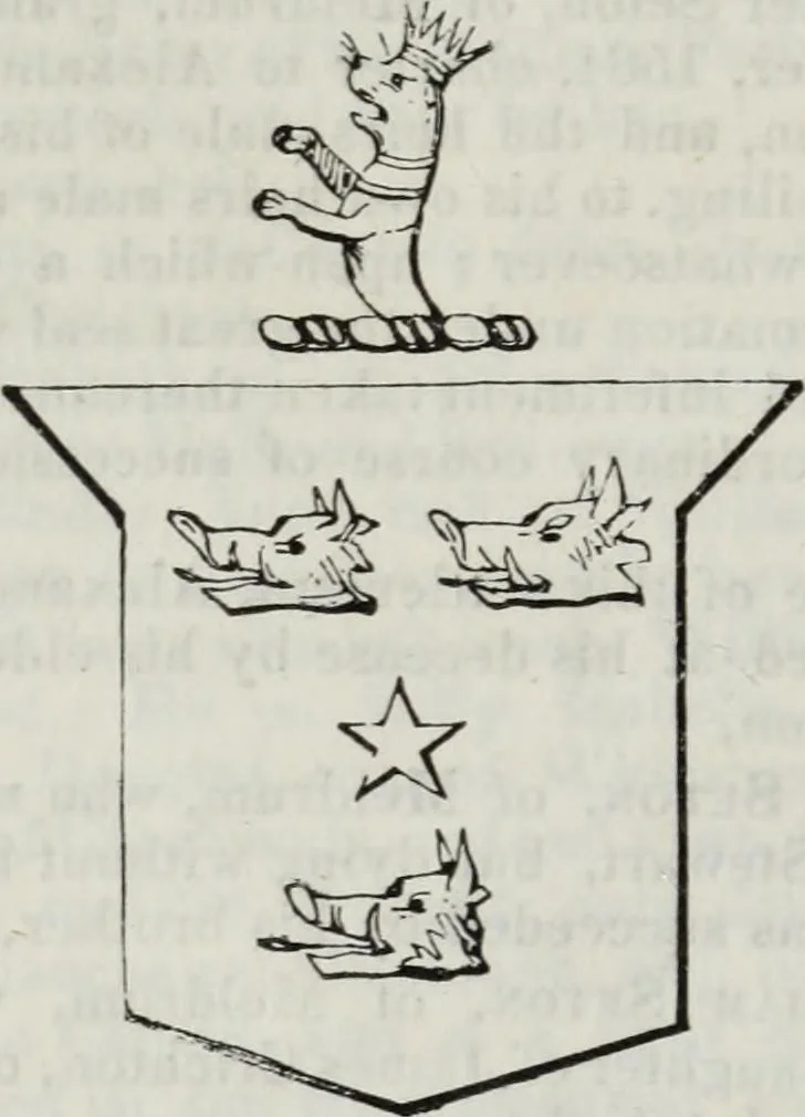 An illustration from A genealogical and heraldic history of the commoners of Great Britain and Ireland enjoying territorial possessions or high official rank, but uninvested with heritable honours, 1836, leaf 326