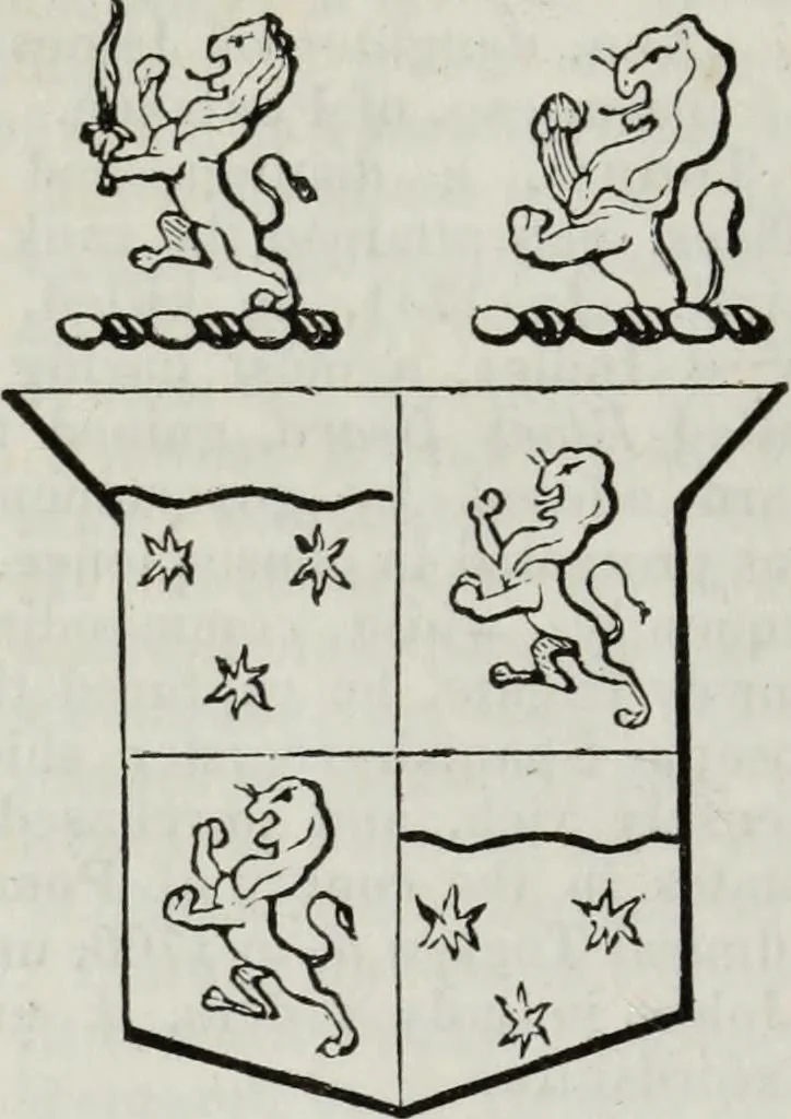 An illustration from A genealogical and heraldic history of the commoners of Great Britain and Ireland enjoying territorial possessions or high official rank, but uninvested with heritable honours, 1836, leaf 342