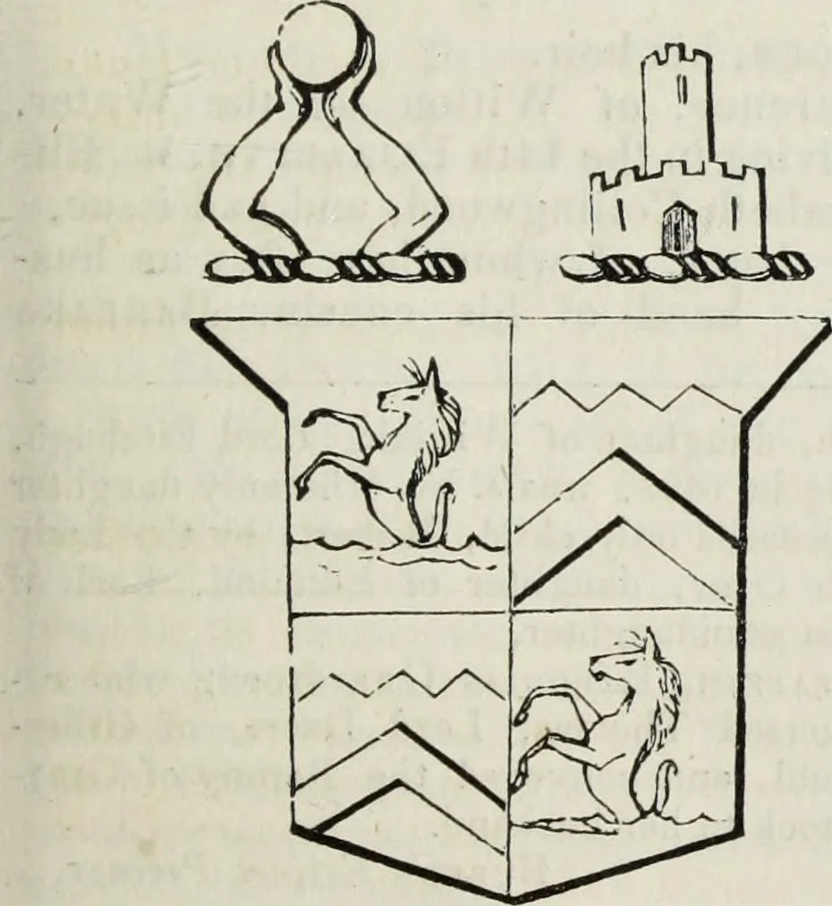 An illustration from A genealogical and heraldic history of the commoners of Great Britain and Ireland enjoying territorial possessions or high official rank, but uninvested with heritable honours, 1836, leaf 355