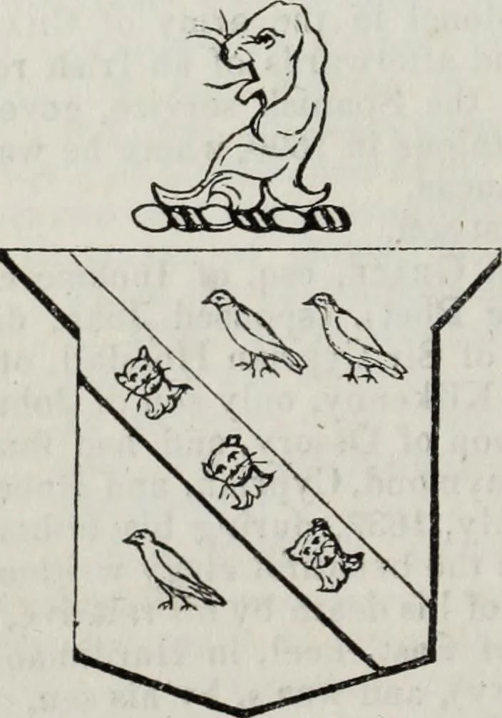 An illustration from A genealogical and heraldic history of the commoners of Great Britain and Ireland enjoying territorial possessions or high official rank, but uninvested with heritable honours, 1836, leaf 380