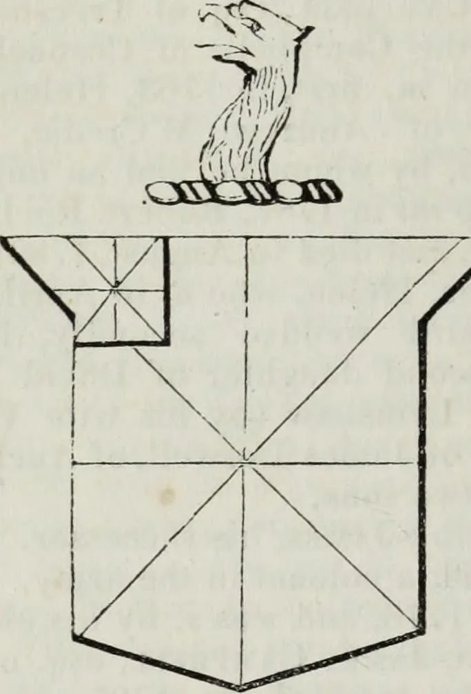 An illustration from A genealogical and heraldic history of the commoners of Great Britain and Ireland enjoying territorial possessions or high official rank, but uninvested with heritable honours, 1836, leaf 388