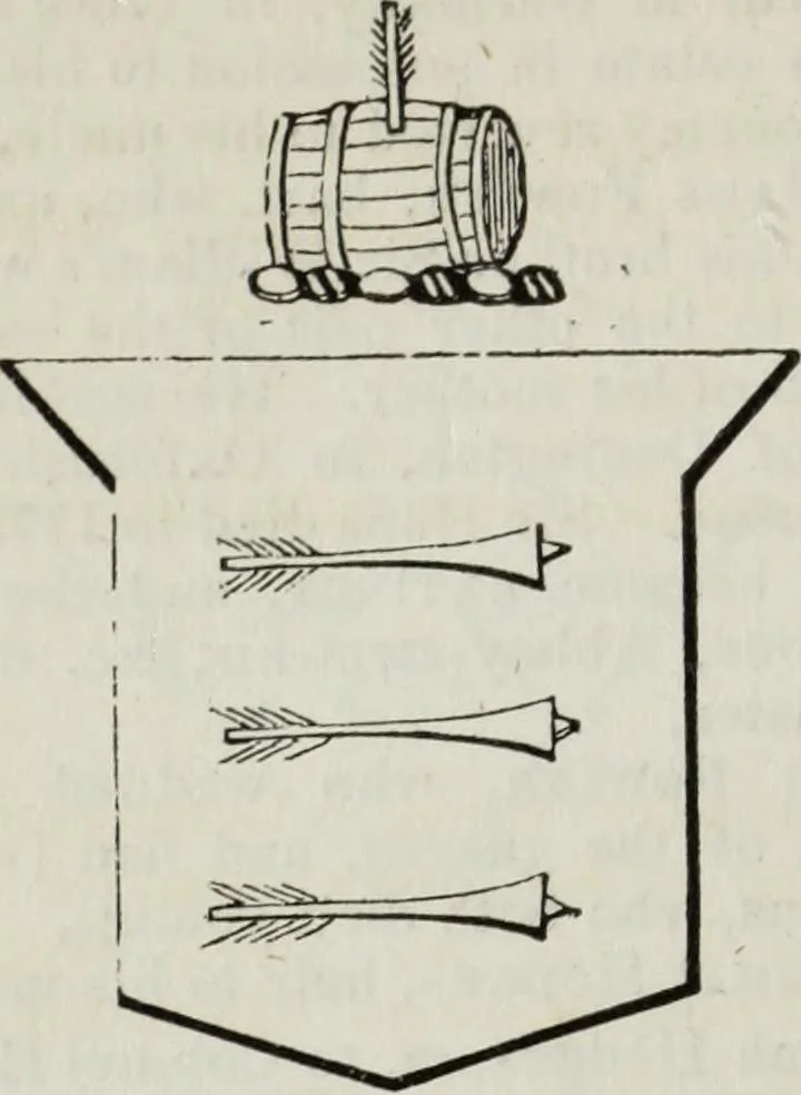 An illustration from A genealogical and heraldic history of the commoners of Great Britain and Ireland enjoying territorial possessions or high official rank, but uninvested with heritable honours, 1836, leaf 404