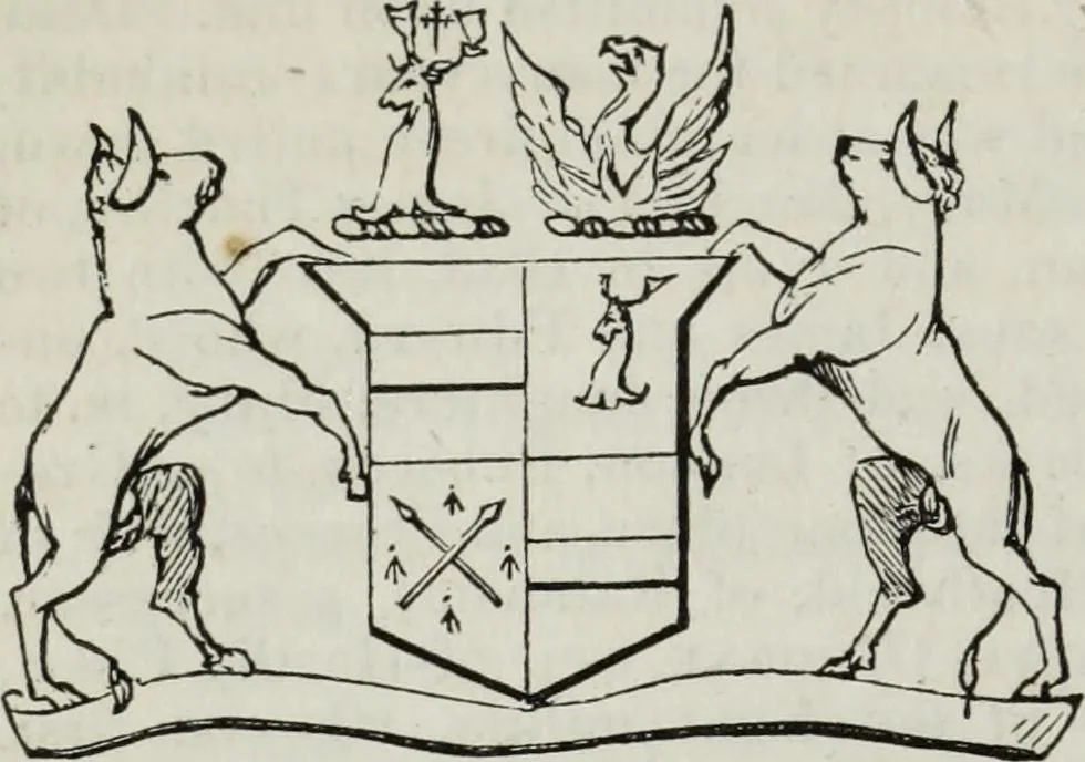 An illustration from A genealogical and heraldic history of the commoners of Great Britain and Ireland enjoying territorial possessions or high official rank, but uninvested with heritable honours, 1836, leaf 410
