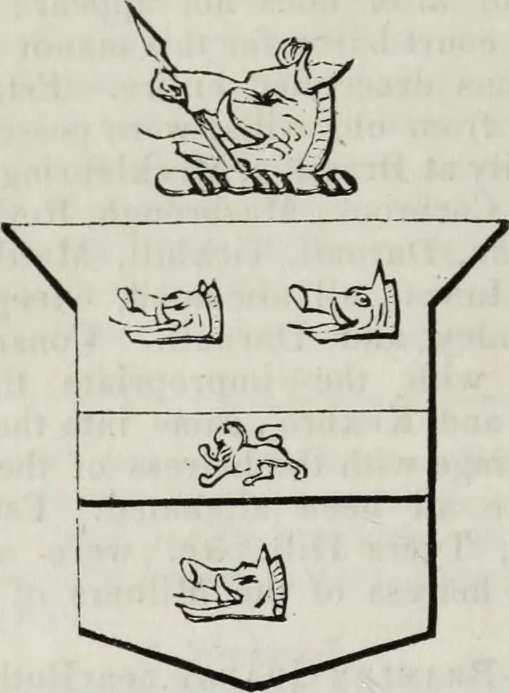 An illustration from A genealogical and heraldic history of the commoners of Great Britain and Ireland enjoying territorial possessions or high official rank, but uninvested with heritable honours, 1836, leaf 418