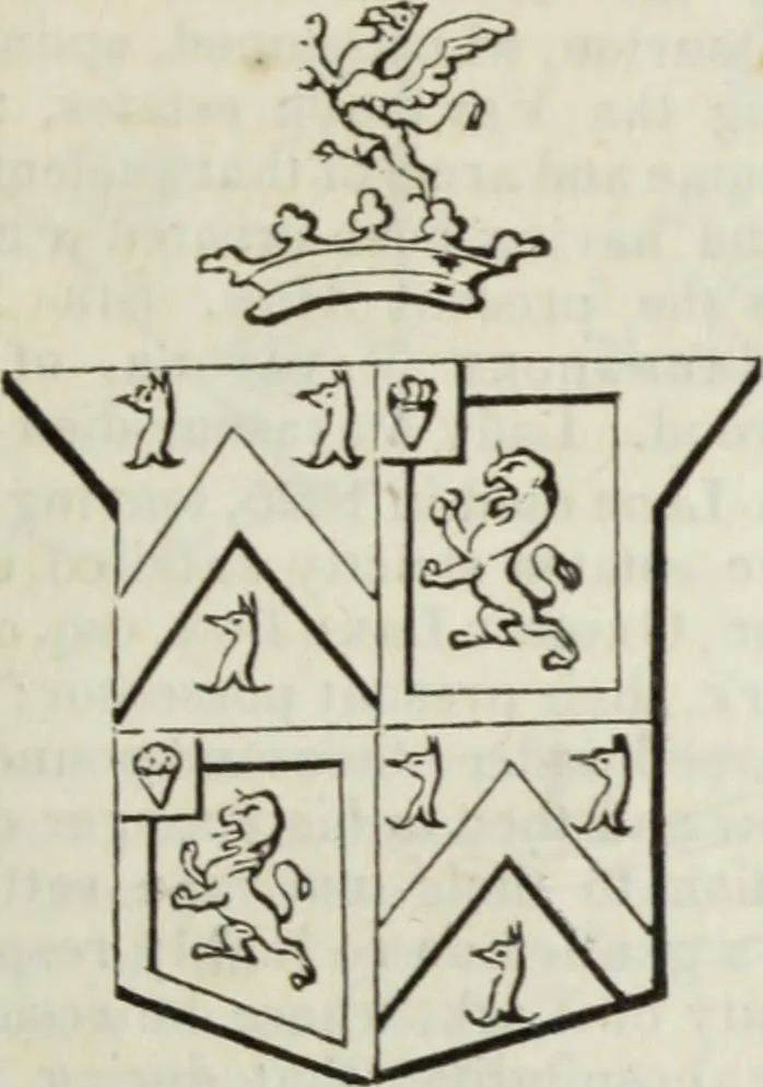 An illustration from A genealogical and heraldic history of the commoners of Great Britain and Ireland enjoying territorial possessions or high official rank, but uninvested with heritable honours, 1836, leaf 519