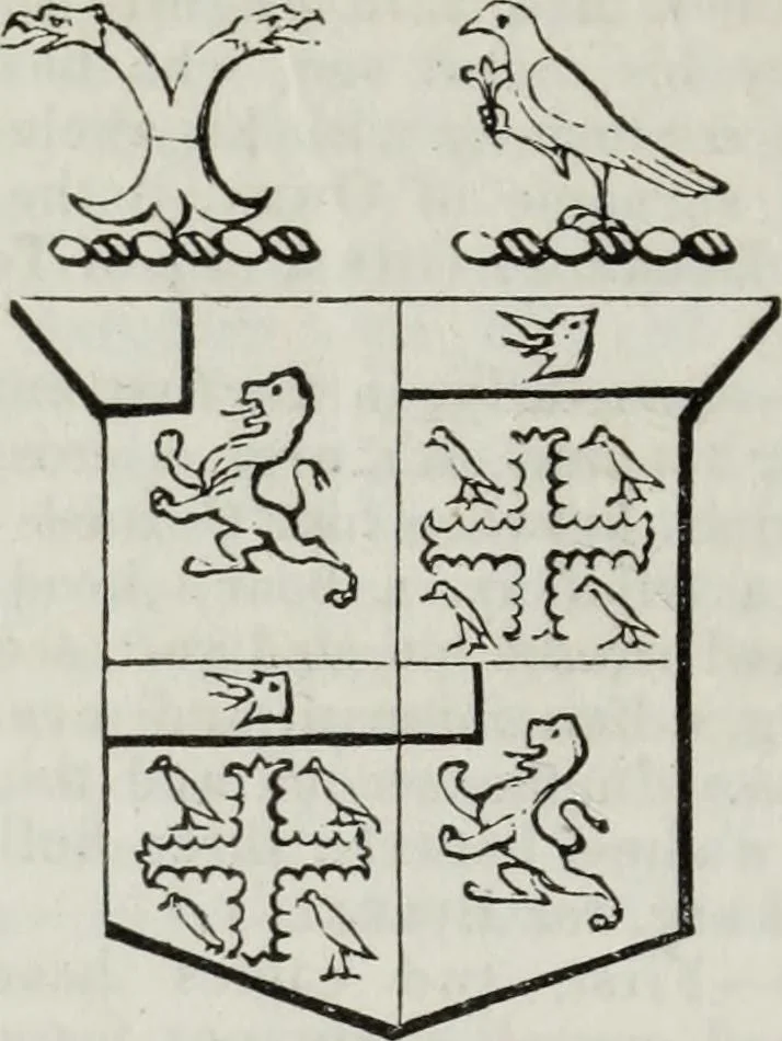 An illustration from A genealogical and heraldic history of the commoners of Great Britain and Ireland enjoying territorial possessions or high official rank, but uninvested with heritable honours, 1836, leaf 538
