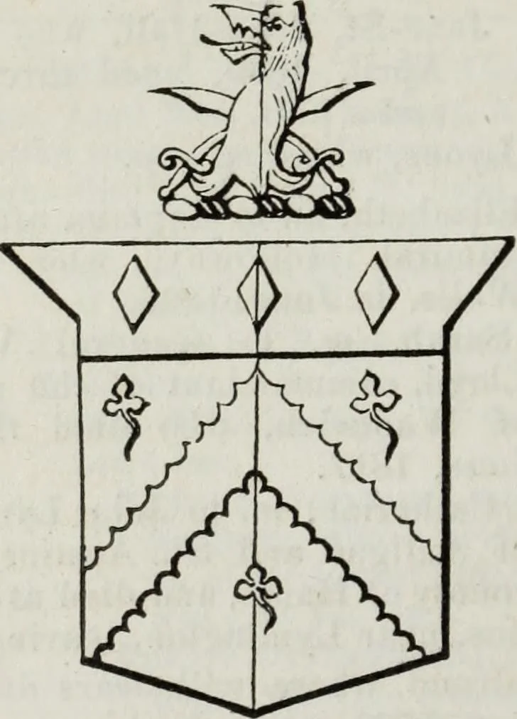 An illustration from A genealogical and heraldic history of the commoners of Great Britain and Ireland enjoying territorial possessions or high official rank, but uninvested with heritable honours, 1836, leaf 586