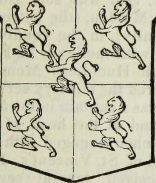 An illustration from A genealogical and heraldic history of the commoners of Great Britain and Ireland enjoying territorial possessions or high official rank, but uninvested with heritable honours, 1836, leaf 597