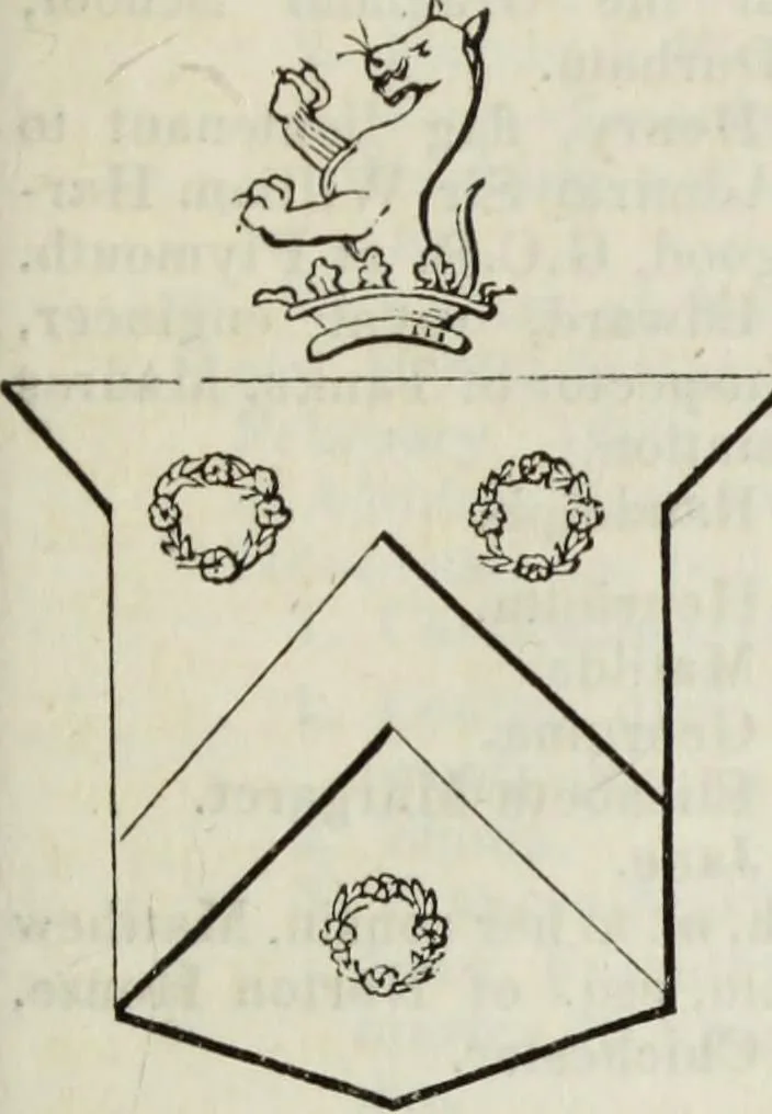 An illustration from A genealogical and heraldic history of the commoners of Great Britain and Ireland enjoying territorial possessions or high official rank, but uninvested with heritable honours, 1836, leaf 599