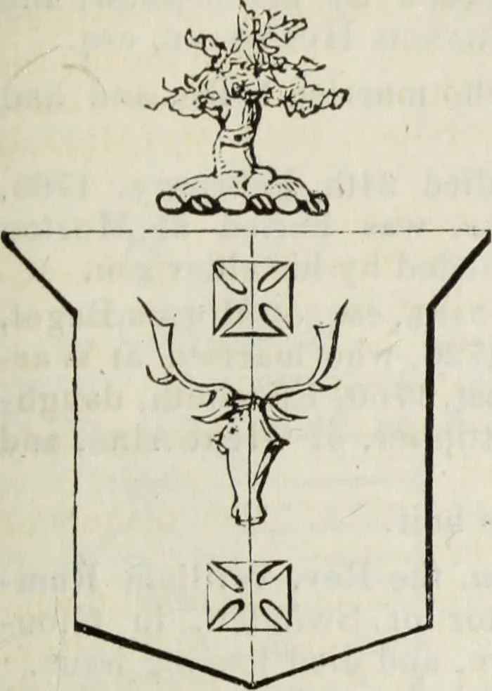 An illustration from A genealogical and heraldic history of the commoners of Great Britain and Ireland enjoying territorial possessions or high official rank, but uninvested with heritable honours, 1836, leaf 623