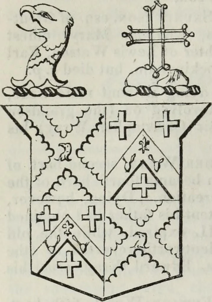 An illustration from A genealogical and heraldic history of the commoners of Great Britain and Ireland enjoying territorial possessions or high official rank, but uninvested with heritable honours, 1836, leaf 660