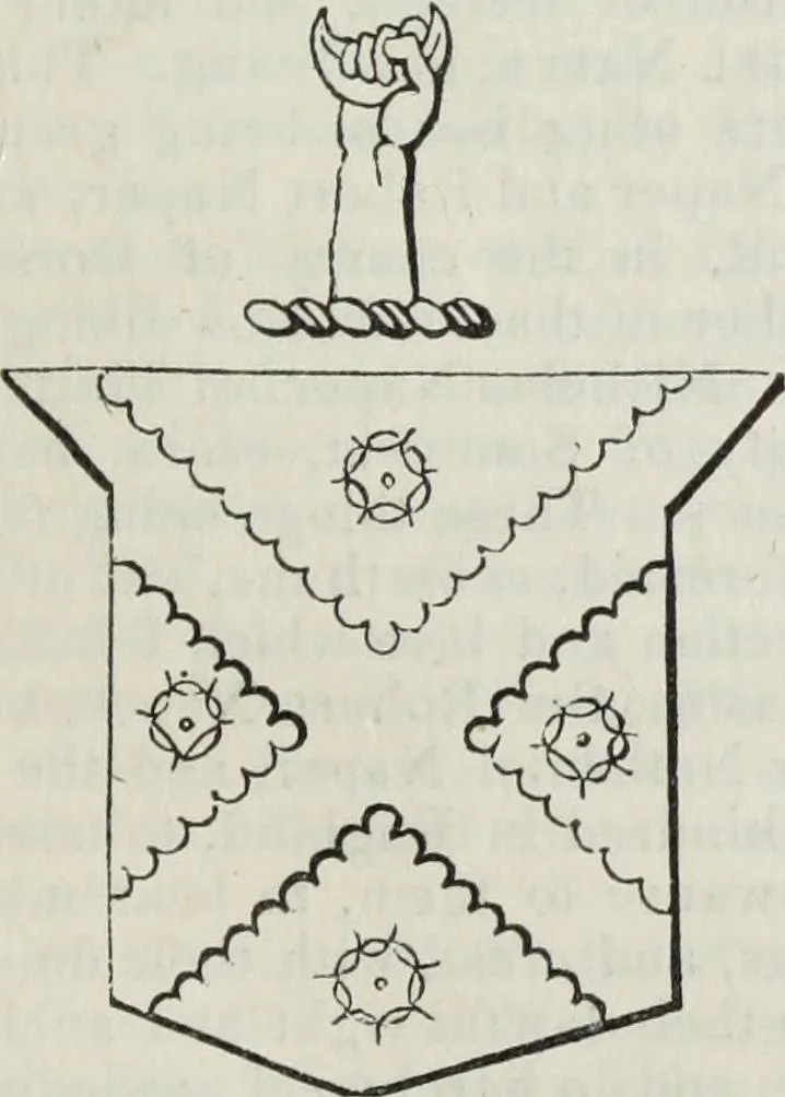 An illustration from A genealogical and heraldic history of the commoners of Great Britain and Ireland enjoying territorial possessions or high official rank, but uninvested with heritable honours, 1836, leaf 665
