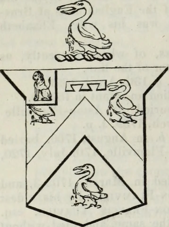 An illustration from A genealogical and heraldic history of the commoners of Great Britain and Ireland enjoying territorial possessions or high official rank, but uninvested with heritable honours, 1836, leaf 674