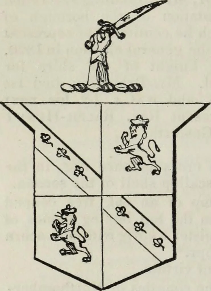 An illustration from A genealogical and heraldic history of the commoners of Great Britain and Ireland enjoying territorial possessions or high official rank, but uninvested with heritable honours, 1836, leaf 68