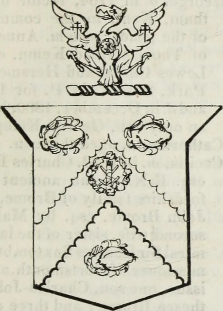 An illustration from A genealogical and heraldic history of the commoners of Great Britain and Ireland enjoying territorial possessions or high official rank, but uninvested with heritable honours, 1836, leaf 689